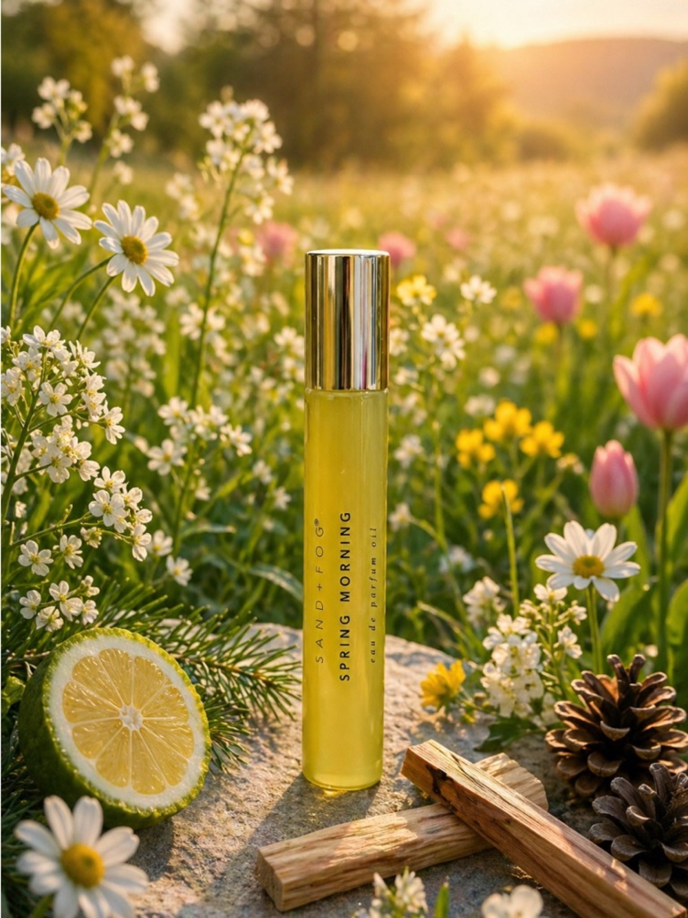 Sand+Fog Spring Morning .33 fl oz /10 ML Perfume Oil Rollerball Clean Girl scent